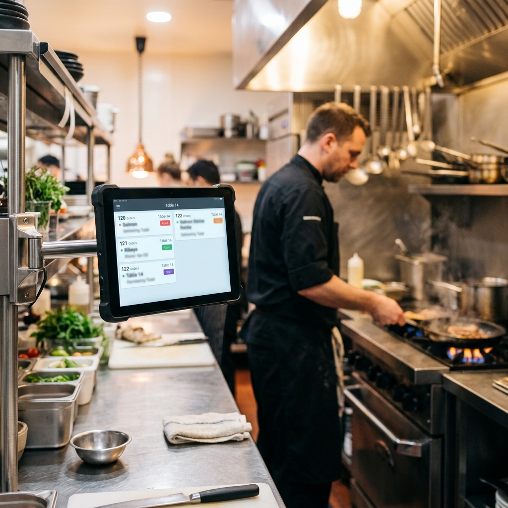 Monitor cucina Quenta in azione