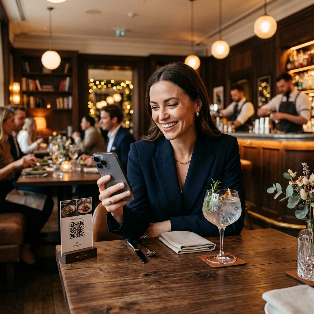 Cliente che ordina dallo smartphone