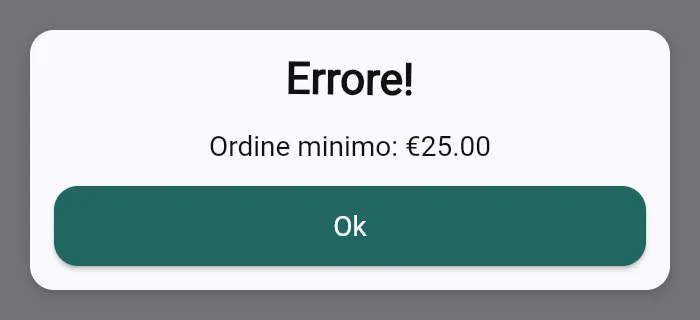Ordine sotto il minimo