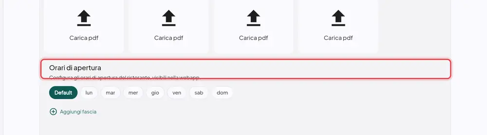 Dove si trova «Orari di apertura»