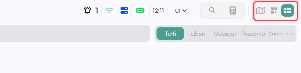 Dove si trova «Vista dei tavoli (lista, mappa, mappa personalizzata)»