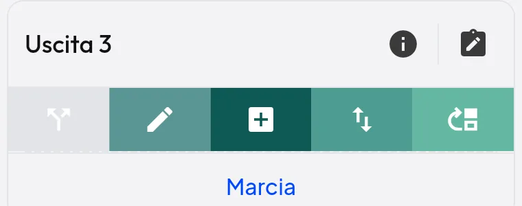 Azioni scorrendo a destra