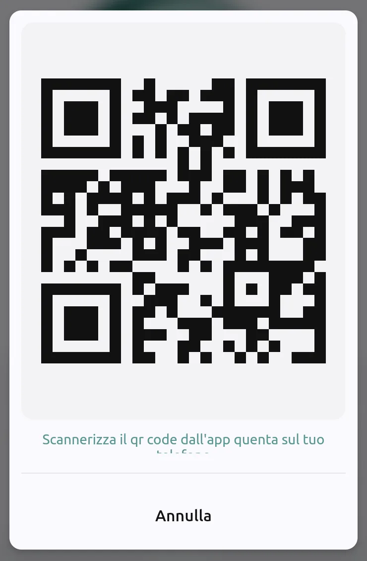 QR code sull'apparecchio