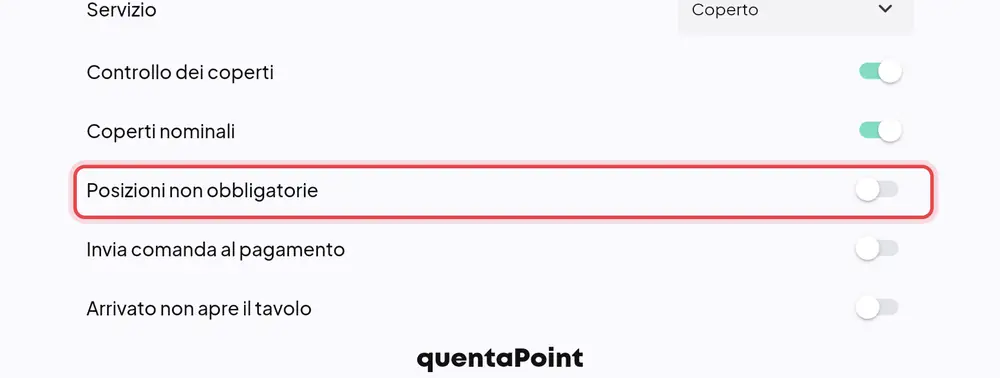 Dove si trova «Posizioni non obbligatorie»