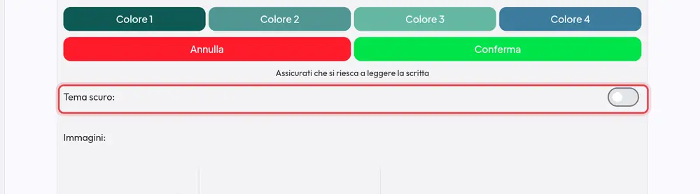Dove si trova «Tema scuro»