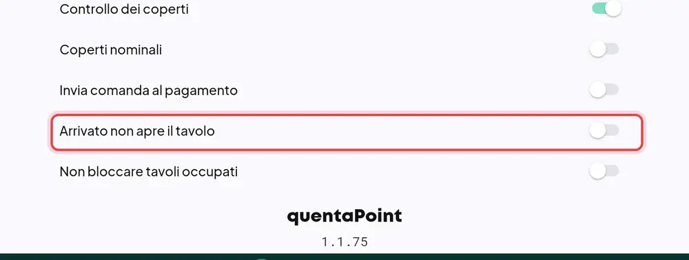 Dove si trova «Arrivato non apre il tavolo»