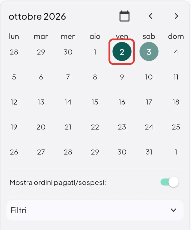 Scelta del giorno