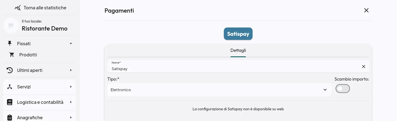 Satispay nel metodo di pagamento