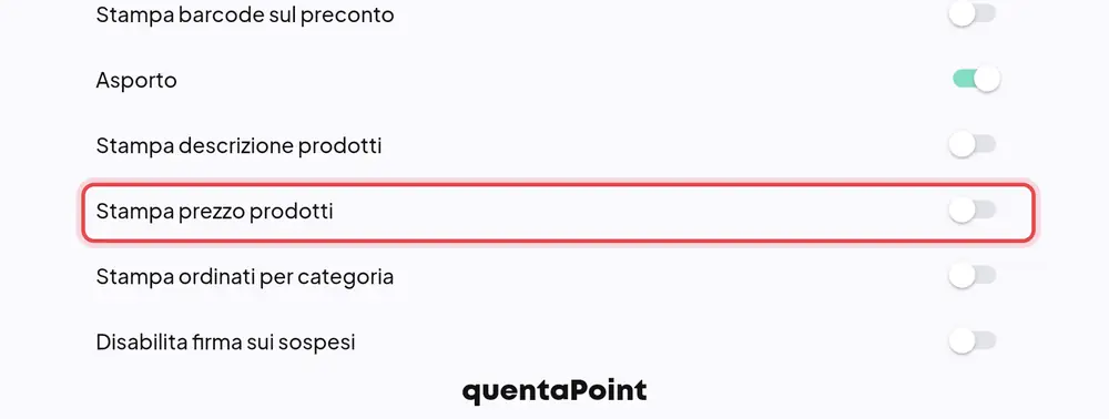 Dove si trova «Stampa prezzo prodotti»