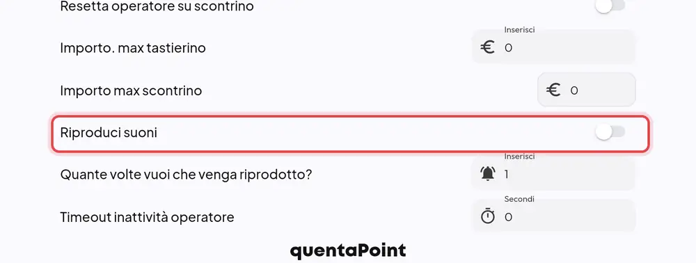 Dove si trova «Riproduci suoni»