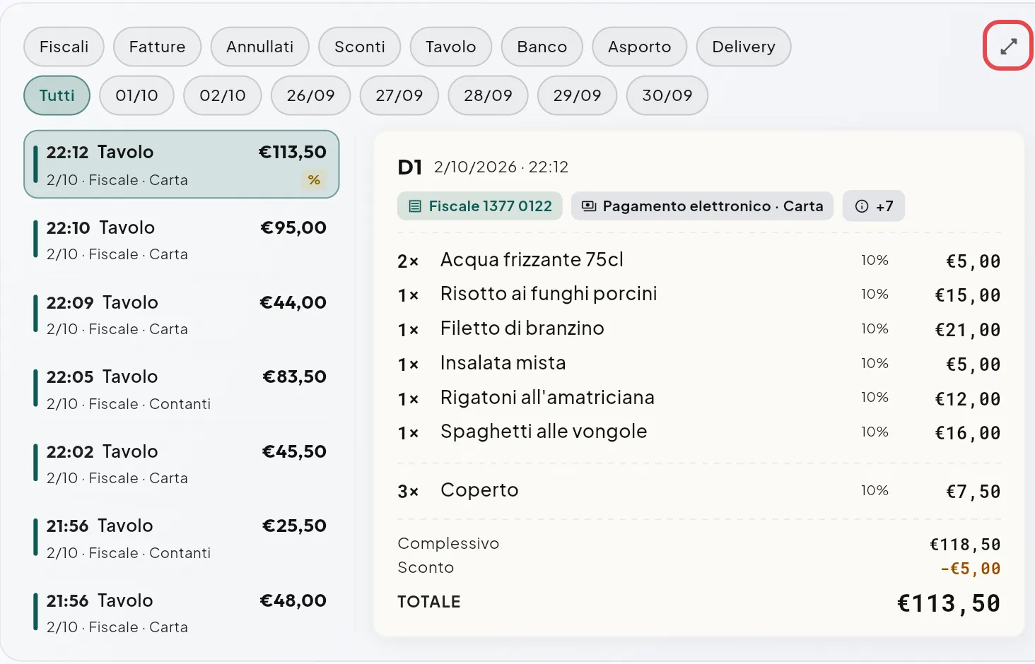 Card Ordini