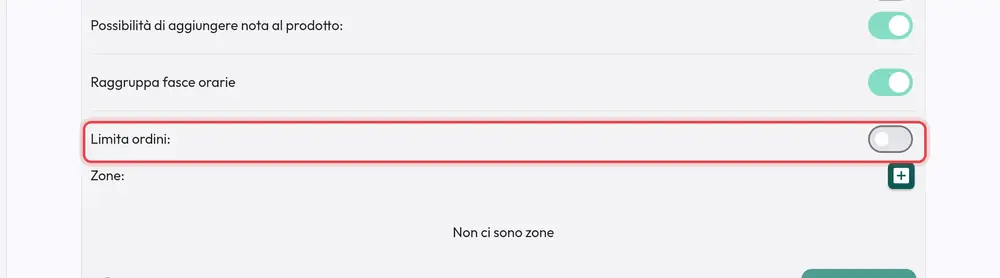 Dove si trova «Limita ordini»