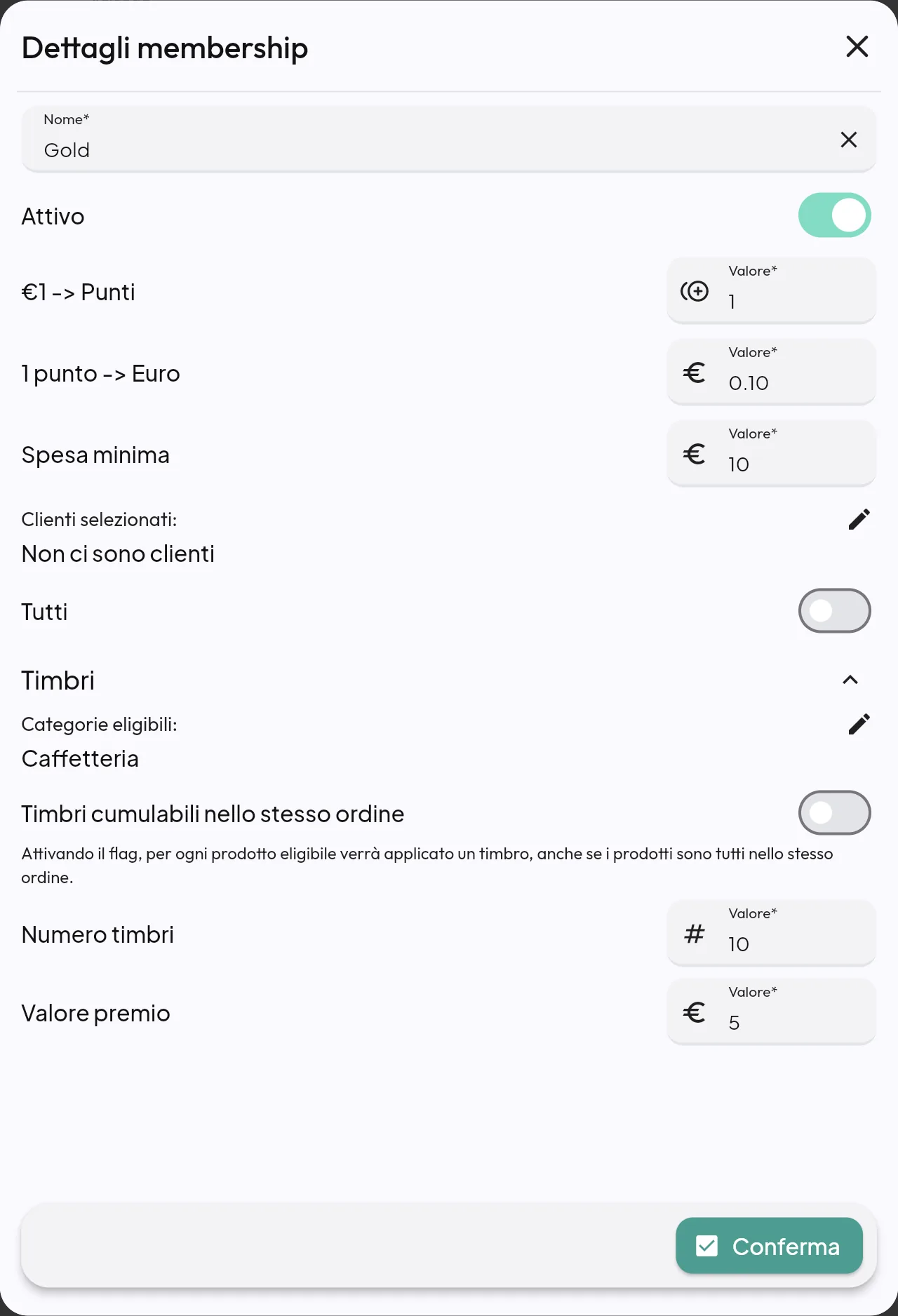 Un programma fedeltà
