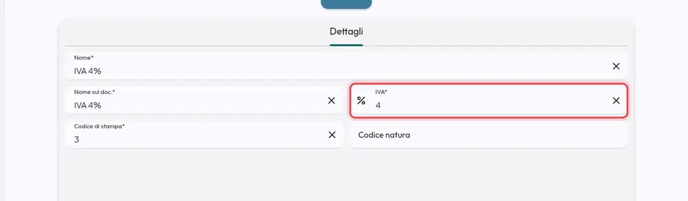 Dove si trova «IVA*»