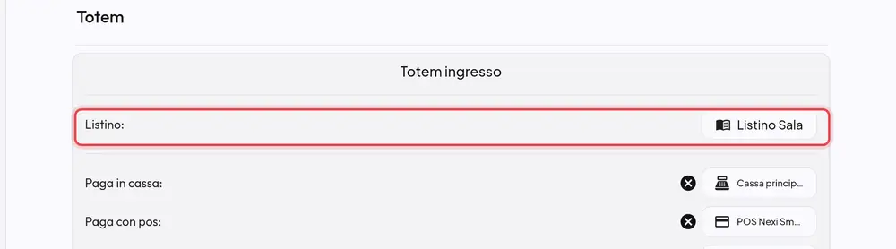 Dove si trova «Listino»