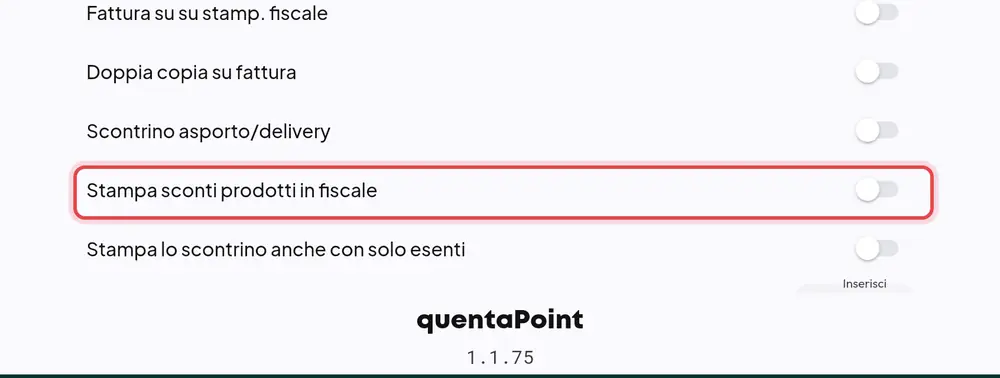 Dove si trova «Stampa sconti prodotti in fiscale»