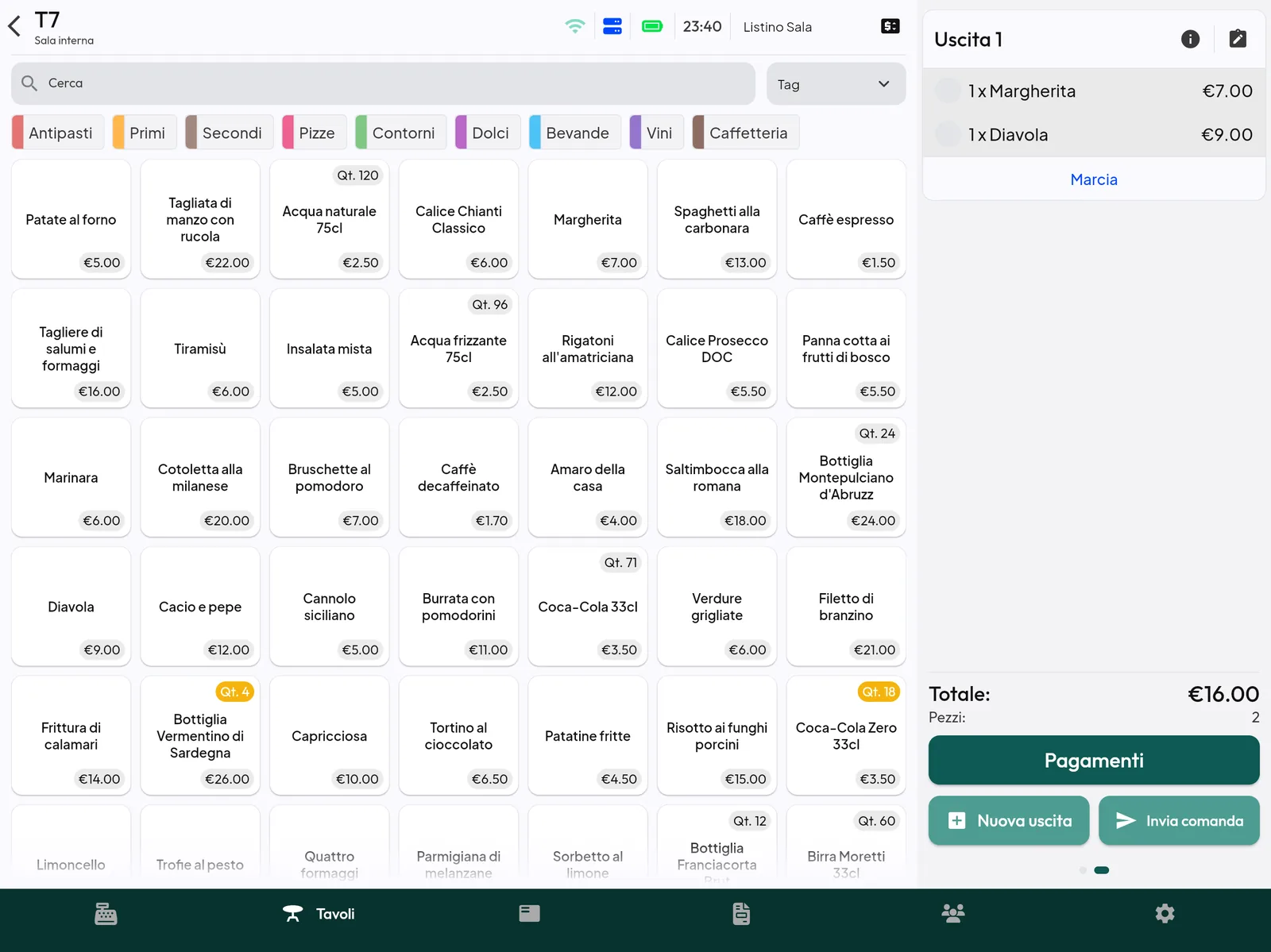 Ordine dal QR in cassa